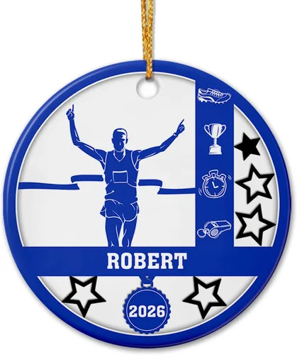 Miniatura 9 de Adorno de cerámica para jugador de bádminton, regalo para hombres y mujeres, adorno de cerámica personalizado para Navidad 2025, adorno para amantes