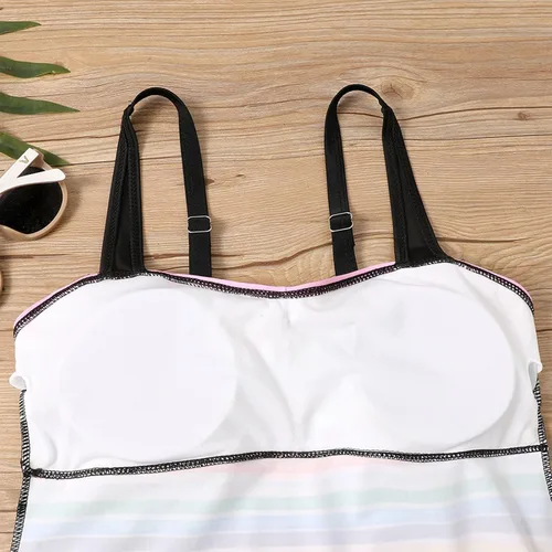 Miniatura 6 de Traje de baño tankini de corte ajustado con estampado hawaiano para mujer, traje de baño de talla grande