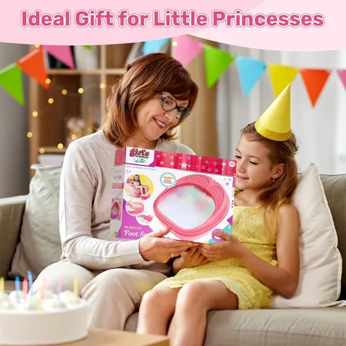 Miniatura 9 de Kit de spa de pies y arte de uñas para niños de 4 a 12 años, juego de spa de pies todo en 1 con luces coloridas y juego de manicura, divertido kit