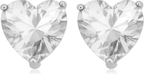 Miniatura 2 de Kooljewelry Pendientes de plata de ley y circonita cúbica con piedra natal