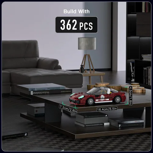 Miniatura 2 de Mould King Speed Champion 911 Targa - Juegos de construcción de automóviles con vitrina, modelos 27060 para adultos y niños de 8 años (362 piezas)
