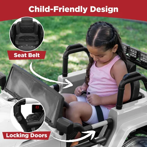 Miniatura 5 de Best Choice Products Camión de paseo para niños de 12 V, auto de juguete a batería con suspensión de resorte, control remoto, 3 velocidades, luces