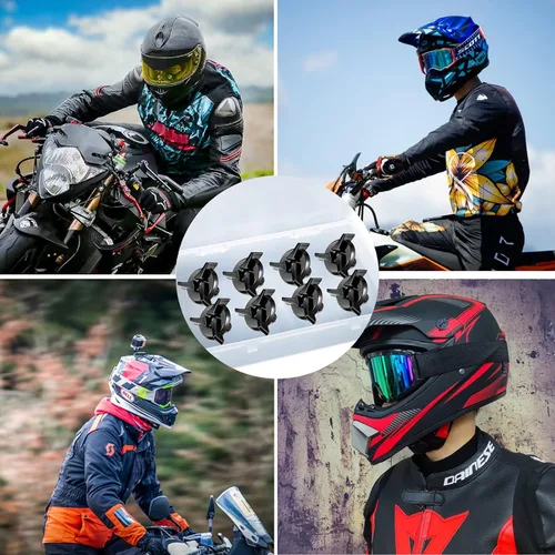 Miniatura 5 de 8 piezas de tornillos para casco de motocicleta - Tornillos para visera de casco de motocicleta, accesorios para casco, kit de tornillos para visera