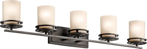Miniatura 16 de Kichler Hendrik - Lámpara de pared de 12 pulgadas en bronce antiguo con vidrio grabado en color oscuro, lámpara de pared de 1 luz para dormitorio