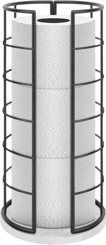 Miniatura 16 de NearMoon Soporte organizador de papel higiénico, almacenamiento de 3 rollos de papel higiénico, accesorio de baño de metal, soporte de rollo Dorado