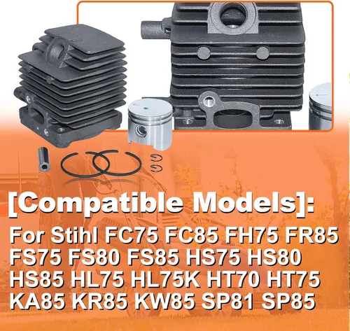 Miniatura 4 de Pistón de cilindro de 1.339 in para Stihl FS75 FS80 FS85 HT70 HS80 HS85 KA85 SP81 SP85 HT75, Cylionder, Kit de pistón, filtro de combustible, Flter