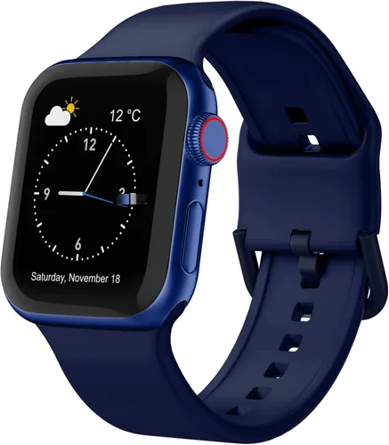 Miniatura 14 de Correa deportiva para Apple Watch, 49, 46, 45, 44, 42, 41, 40 y 38 mm, correa de silicona suave, cierre clásico, reemplazo para iWatch Series 11