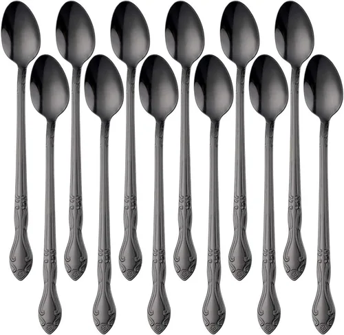 Miniatura 76 de Juego de 12 cucharas de café, mini cucharas de café, cucharas de espresso de acero inoxidable, cucharas pequeñas para postre, té, aperitivo, 4.6