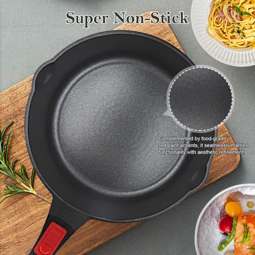 Miniatura 3 de Sartén de 20 cm antiadherente, sartén para tortilla, sartén de chef saludable y no tóxica, sartén para huevos con mango desmontable para todas