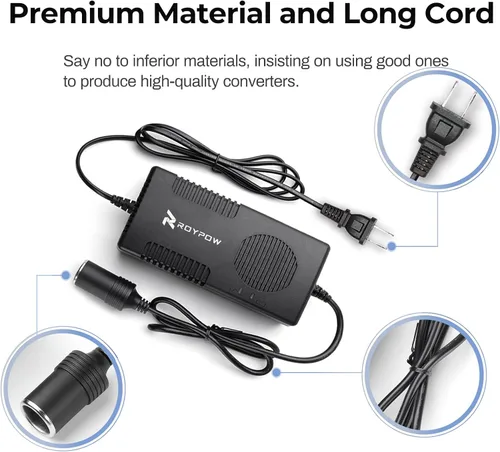 Miniatura 4 de RoyPow Convertidor de CA a CC, 120 W (máximo 150 W), 120 V/110 V a 12 V/10 A, adaptador de CA/CC, convertidor de 120 V/110 V a 12 V, fuente