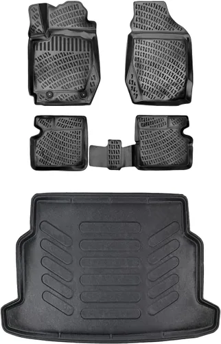 Alfombrillas y forro de carga para Toyota Corolla Sedan 2001-2006, revestimientos de suelo de TPE para todo tipo de clima, medición láser 3D,