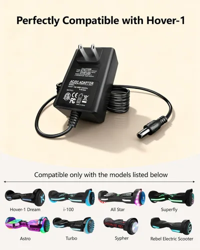 Miniatura 4 de VHBW 29.4V para cargador de scooter Hover-1, compatible con Hover-1 Dream, i-100, All-Star, Superfly, Ranger, Astro, Max, Nova, Chrome, Origin