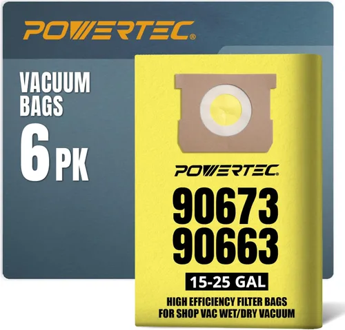 Miniatura 9 de POWERTEC 90662, 90672 - Bolsas de vacío para tienda tipo F tipo I, VF2005 / VacMaster VHBL VDBL / Craftsman CMXZVBE3877, CMXZVBE38768, repuesto