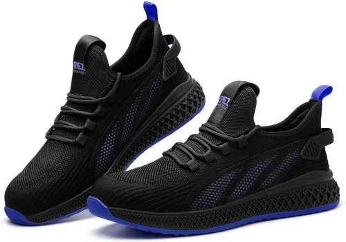 SPIEZ Zapatos de seguridad unisex con puntera compuesta, a prueba de pinchazos, transpirables, zapatos de trabajo para hombres y mujeres, tenis de