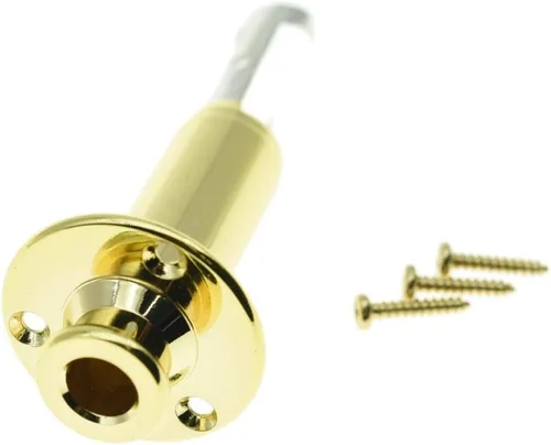 Miniatura 9 de KAISH 0.250 in Guitarra eléctrica acústica Bajo Mono Endpin Salida Jack Correa Botón Jack Socket Negro