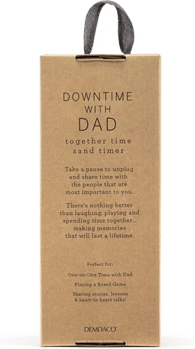 Miniatura 6 de DEMDACO Downtime with Dad Blue 8.5 x 3 Madera de Haya Vidrio y Arena 30 Minutos Temporizador Accesorio de Escritorio