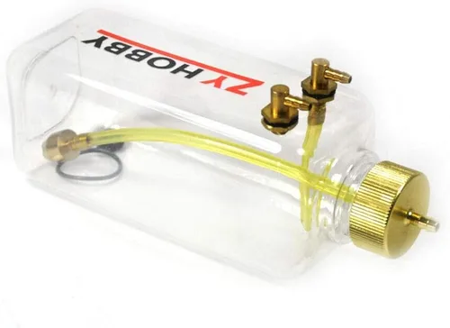 Miniatura 2 de Tanque de combustible de gas RC 23.7 fl oz, botella de combustible ZYHOBBY para modelo de avión RC en plástico transparente de EE. UU