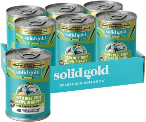 Miniatura 14 de Solid Gold Alimento húmedo para perros con alto contenido de proteínas, ladrando en la luna, sin granos con carne de res real, lata de 6