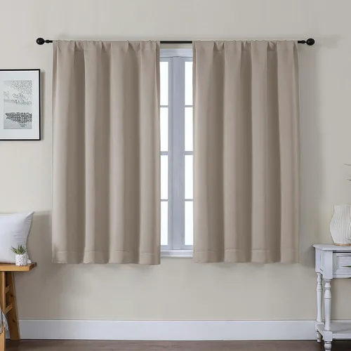 Miniatura 41 de Gwine Cortinas opacas para dormitorio, 54 pulgadas de largo, paneles de cortina de ventana con aislamiento térmico y reducción de ruido, cortinas