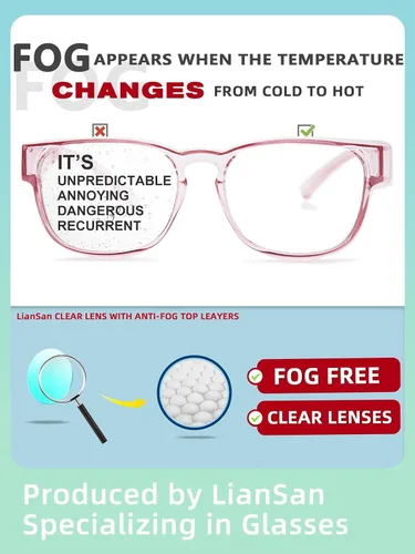 Miniatura 3 de LianSan Gafas de seguridad sobre anteojos para mujer, gafas antivaho que se ajustan sobre las gafas para certificación ANSI Z87.1