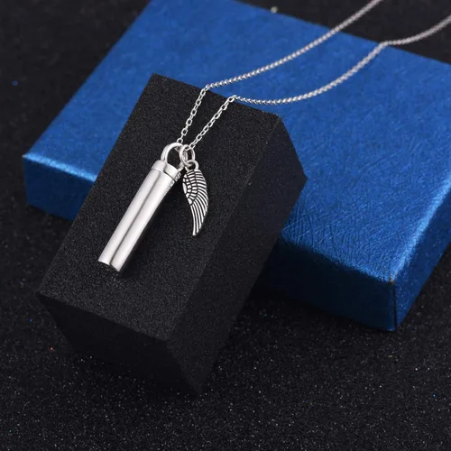 Miniatura 2 de Collar minimalista de plata de ley 925 con colgante de urna de ceniza, recuerdo de cenizas conmemorativas, exquisita joyería de cremación