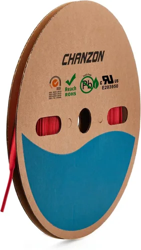 Miniatura 78 de CHANZON - Tubo termorretráctil de poliolefina de 2:1, relación 3/16" (5mm), rollo de 8 pies (2.5M de longitud total), funda transparente