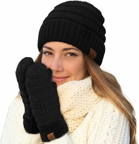 Miniatura 17 de C.C Trendy Warm Chunky Soft Stretch Cable Knit Beanie