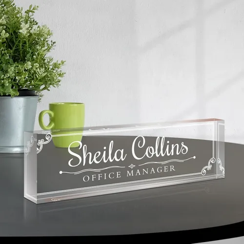 Miniatura 39 de Placa de nombre personalizada para escritorio, regalos de agradecimiento para empleados, placa de nombre de escritorio acrílica personalizada