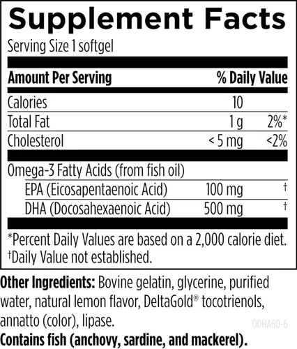 Miniatura 3 de Designs for Health OmegAvail Ultra DHA - Aceite de pescado con triglicérido DHA altamente concentrado, aceite de pescado TG con 500 mg de DHA + 110