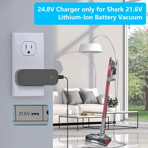 Miniatura 6 de Cargador de 24.8 V para Shark IZ362H IZ363H IZ162H IZ163H UZ365H IX141 IX140H IX141 IZ140 IZ142 UZ145 IZ162HC WZ140 Pet aspiradora inalámbrica