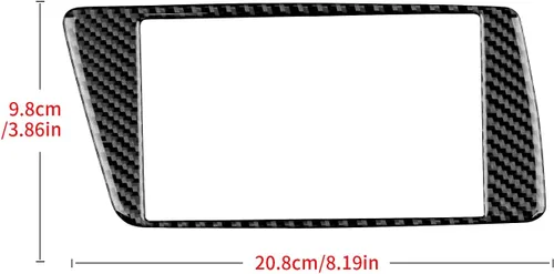 Miniatura 3 de Fibra de carbono, para accesorios Audi, cubierta de marco de navegación de automóvil, panel de consola central, ajuste interior para Audi Q5 Negro