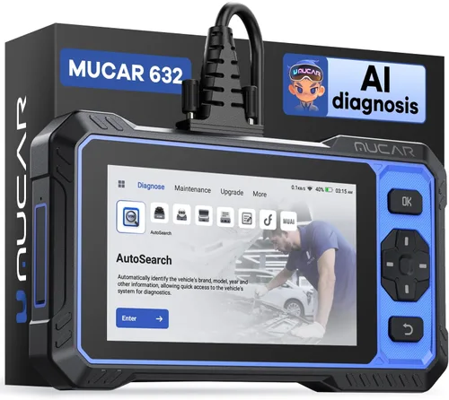 Escáner OBD2, MUCAR 632 Elite herramienta de escaneo OBD2 bidireccional asistida por IA, herramienta de diagnóstico de escáner de coche con