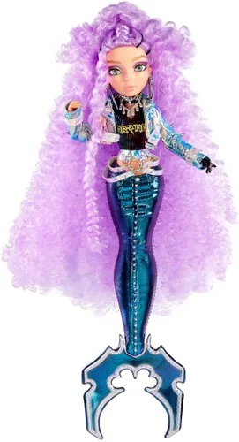 MERMAZE MERMAIDZ Muñeca de sirena Riviera que cambia de color con atuendo y accesorios de diseñador, cabello elegante y cola esculpida, posable,