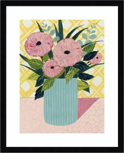 Miniatura 12 de Amanti Art Framed Wall Art Print 44x36 Retro Bouquet I by Grace Popp, Flowers Wall Art, Modern Contemporary Decor, X-Large Poster Painting Artwork