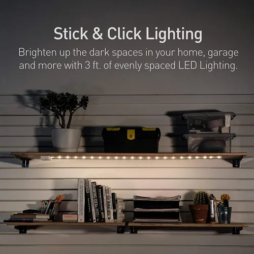 Miniatura 2 de POWER PRACTICAL Luminoodle - Tira de luz LED para debajo del gabinete, tira de luz LED para estantes, armarios de cocina y muebles, 1 paquete luz