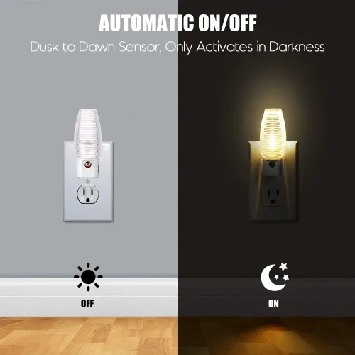 Miniatura 2 de Emotionlite Luz nocturna enchufable, luz nocturna LED blanca neutra, sensor de atardecer a amanecer, niños, guardería, dormitorio, baño, pasillo