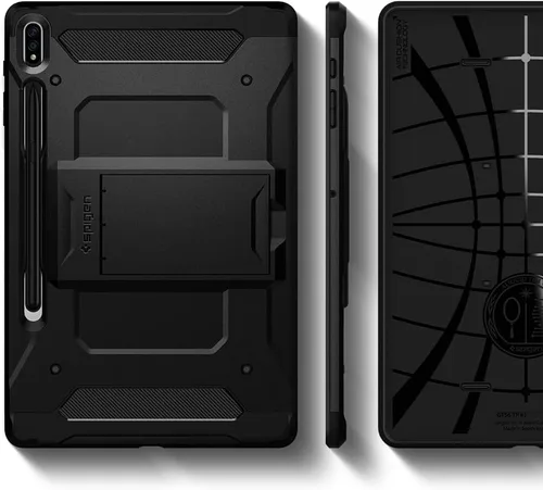 Miniatura 7 de Spigen Funda rígida rígida para Galaxy Tab S8+ Plus/S7+ Plus (2020), Tough Armor Pro con soporte y soporte integrado para S Pen, protección de doble