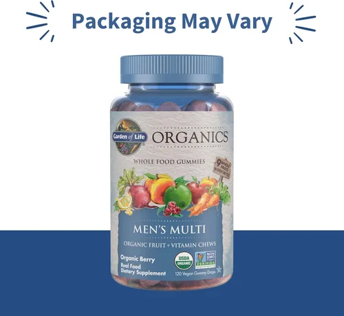 Miniatura 2 de Garden of Life Organics - Gomitas de vitaminas para hombre, sabor bayas, certificado orgánico, sin OMG, veganas, Kosher Complete Multi - Metil B12