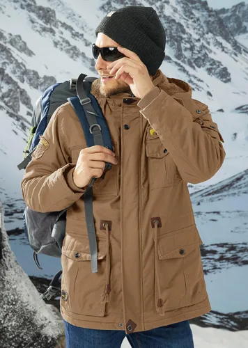 Miniatura 6 de MAGCOMSEN Men's Winter Coat Military Jacket Fleece Lined Parka Cotton Cargo Jacket