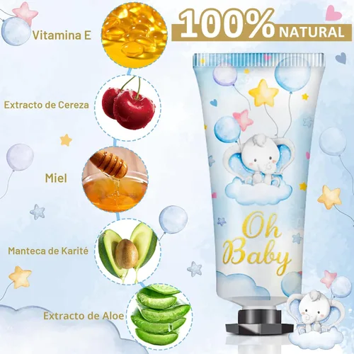 Miniatura 4 de 60 juegos de crema de manos para baby shower de niño, regalos de fiesta de baby shower de niño para invitados, despedida de soltera, regalos