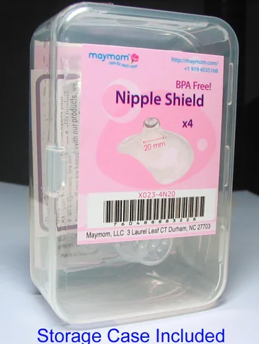Miniatura 4 de Maymom Protector de pezón (pequeño/extrapequeño), 4 piezas en estuche de almacenamiento reutilizable (versión más gruesa)