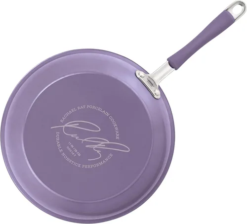 Miniatura 9 de Rachael Ray Cucina - Juego de ollas y sartenes antiadherentes, 12 piezas, color púrpura lavanda