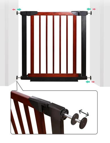 Miniatura 5 de 4 puertas universales para bebé, varilla roscada para husillo, pieza de tornillo de repuesto M8 (0.315 in) para puertas de seguridad montadas a Negro