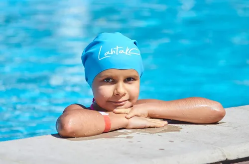 Miniatura 4 de Kids Swim Cap for Long Hair - Comfortable Fit Silicone Swimming Hat for Girls & Boys with Curly Hair, Braids, or Dreadlocks - Durable & Easy to Wear