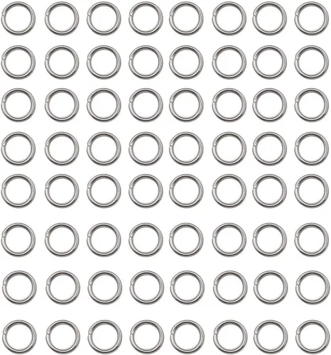 1000 anillos divididos de acero inoxidable para hacer joyas, collares, pulseras, aretes, llavero, manualidades (496.181-0.236 in)