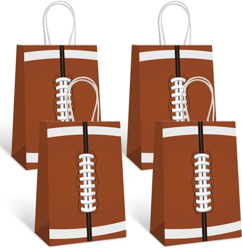 16 bolsas de regalo de fiesta para bolsas de papel de fútbol, bolsas de regalo, bolsas de recuerdo de fiesta para niños y adultos, suministros para