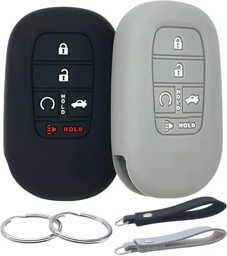 Miniatura 8 de REPROTECTING Funda de silicona para llavero Compatible con (5 botones) 2022-2026 Honda Accord Civic HR-V CR-V Pilot Sport SI EX EX-L Touring