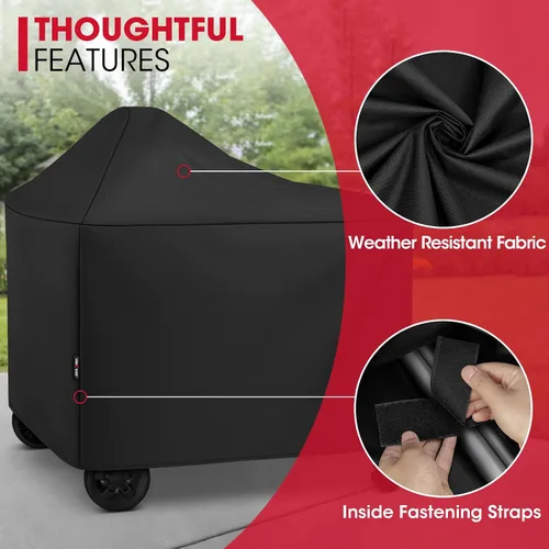 Miniatura 6 de Unicook Funda para parrilla compatible con parrillas Weber Performer Deluxe de 22 pulgadas, cubierta de barbacoa para exterior, resistente al agua