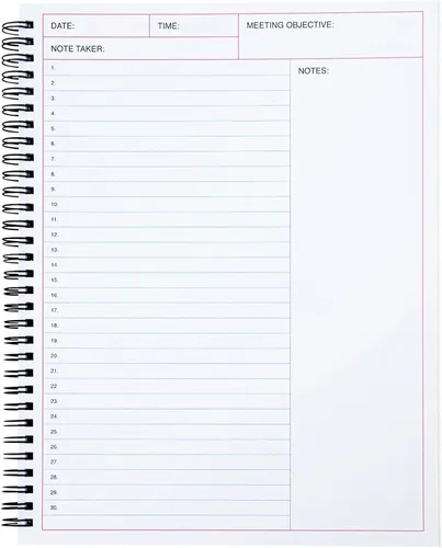 Miniatura 7 de Juvale Cuaderno de reuniones para el trabajo, cuaderno planificador encuadernado en espiral para planificador de trabajo y suministros de oficina