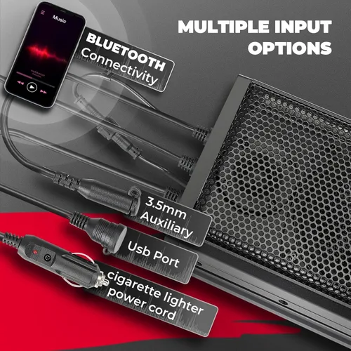 Miniatura 4 de KEMIMOTO Barra de Sonido UTV de 16 Pulgadas Barra de Sonido ATV Barra de Sonido para Carro de Golf SXS Altavoces Compatibles con Bluetooth